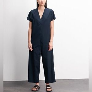 Roucha jora v neck wide leg Jumpsuit